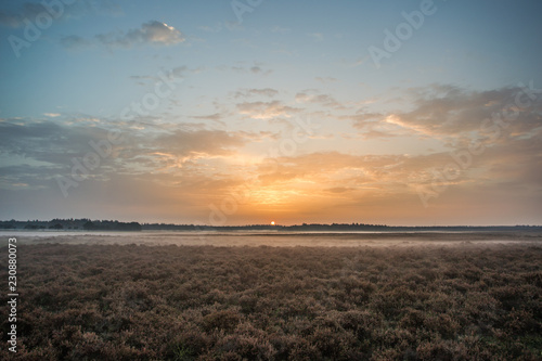 Sunset over the moorland