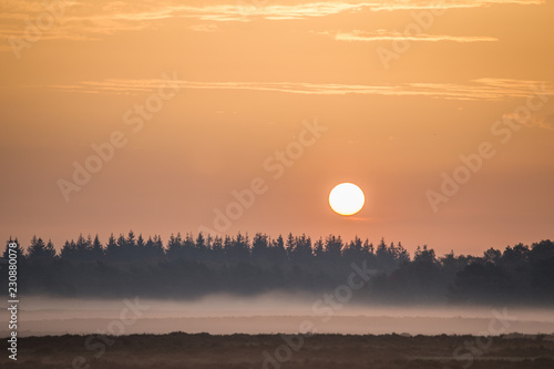 Sunset over the moorland