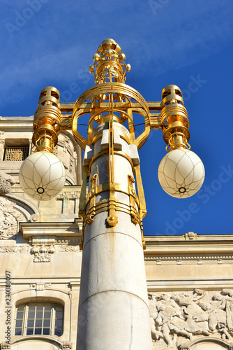 Lantern of Royal Dramatic Theatre (1908). Stockholm, Sweden photo