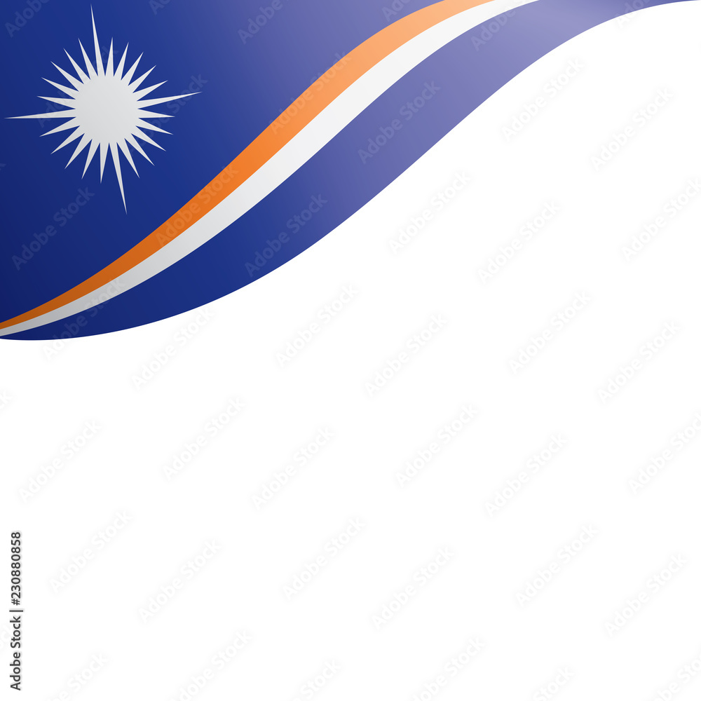 Marshall Islands flag, vector illustration on a white background Marshall Islands flag, vector illustration on a white background