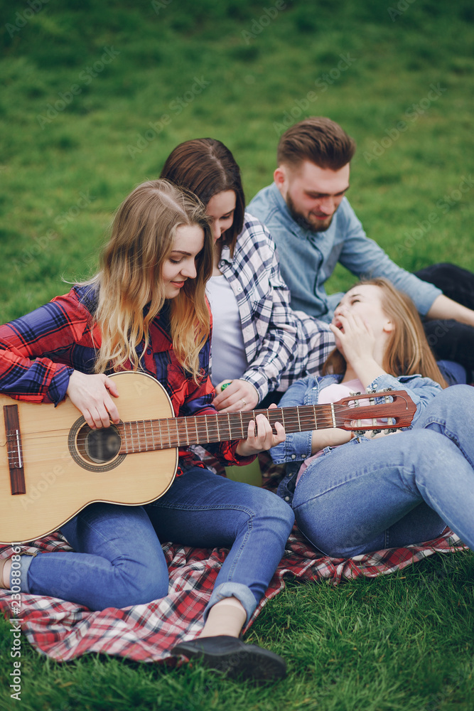 Friends on a picnic Friends on a picnic