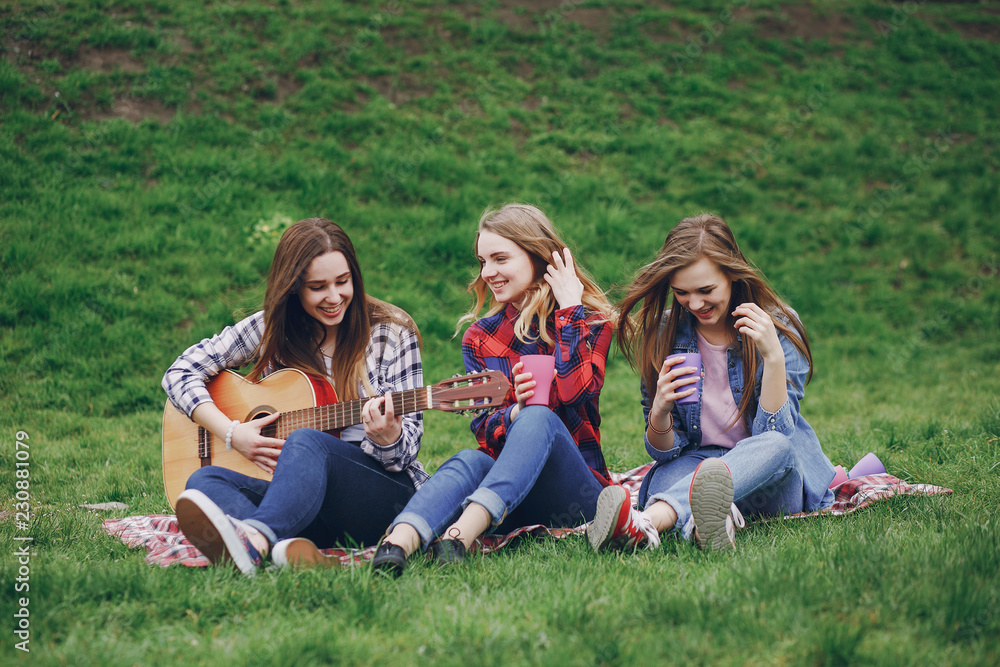 Girls on a picnic