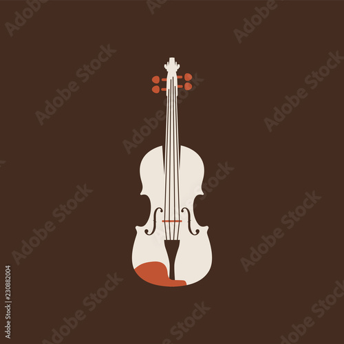 Classical violin icon. Isolated Vector String ill.