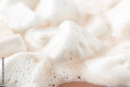 hot cocoa with marshmallow closeup