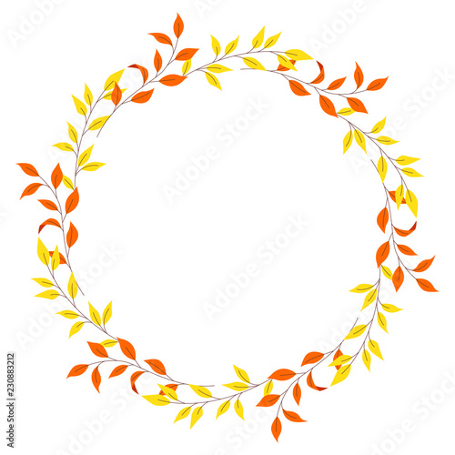 Autumn wreath illustration