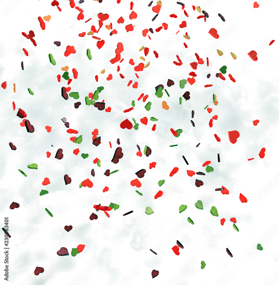 Several hearts placed alongside each other Several hearts placed alongside each other