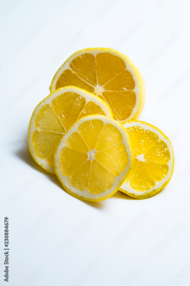 ripe lemon on white background ripe lemon on white background