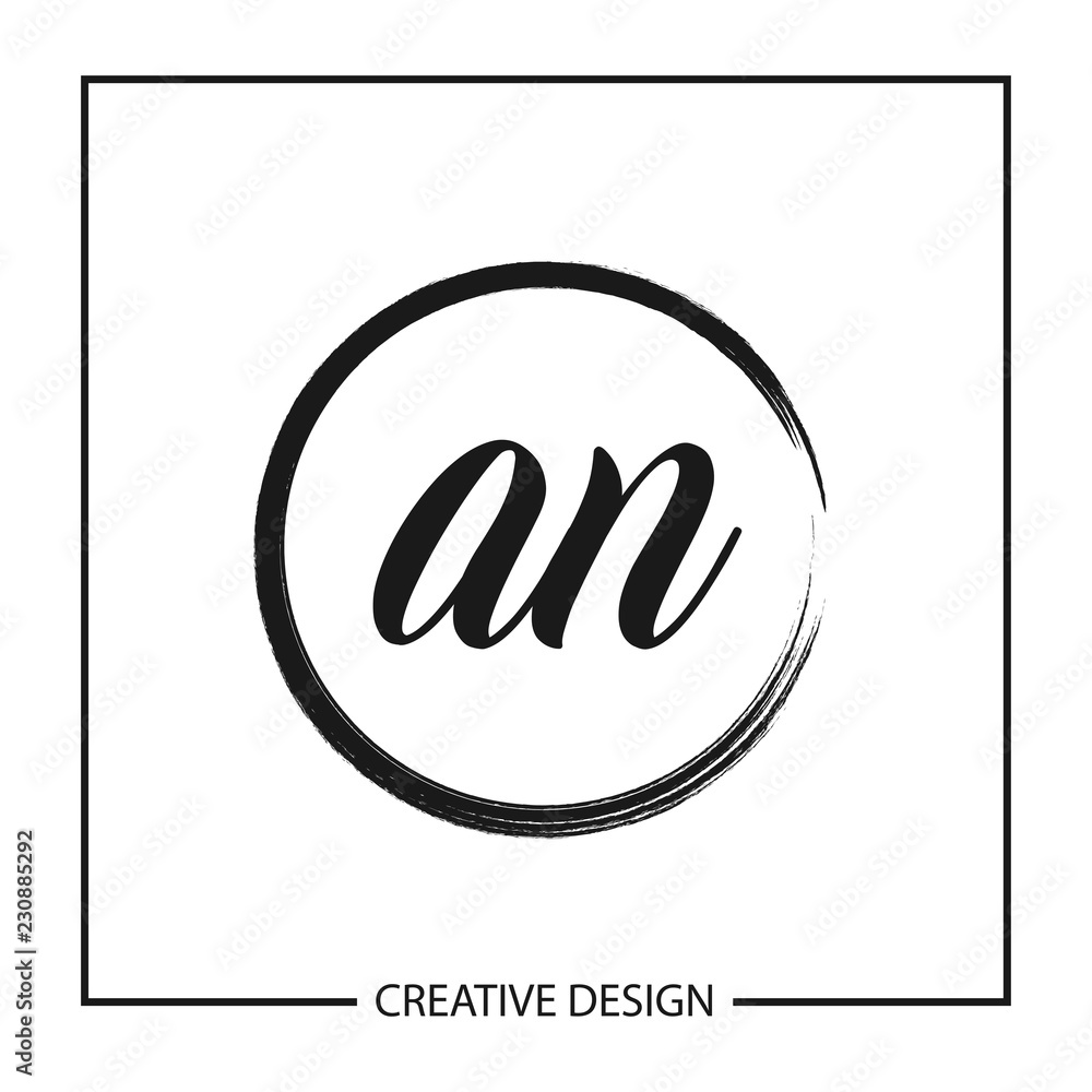 Initial Letter AN Logo Template Design Vector Illustration Initial Letter AN Logo Template Design Vector Illustration