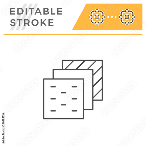 Insulation layers line icon