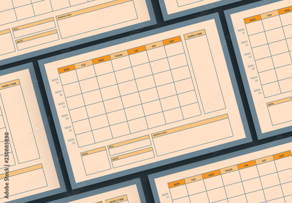 Planner Layout Stock Template Adobe Stock Planner Layout Stock Template Adobe Stock