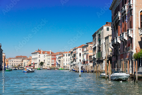 muticolored Venice houses over water of Grand canal, Italy © neirfy