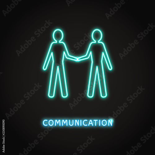 Communication concept neon icon in line style