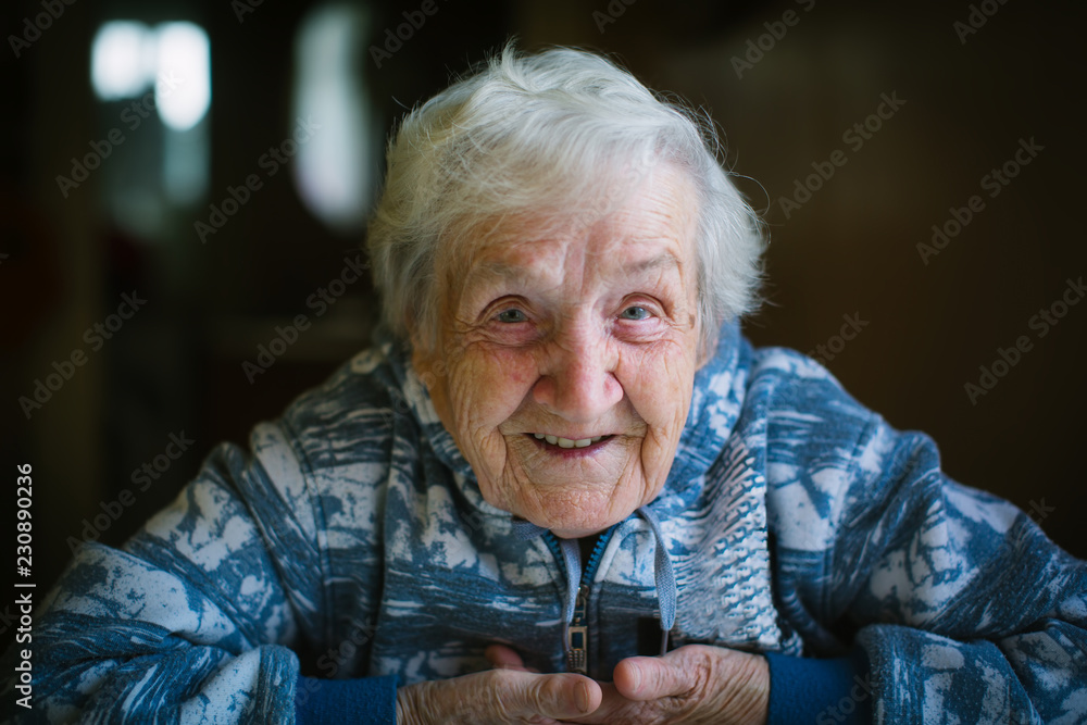 Grandma. Portrait of a happy elderly woman close-up. Grandma. Portrait of a happy elderly woman close-up.