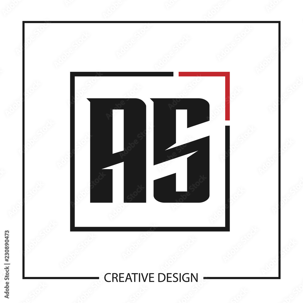 Initial Letter AS Logo Template Design Vector Illustration Initial Letter AS Logo Template Design Vector Illustration