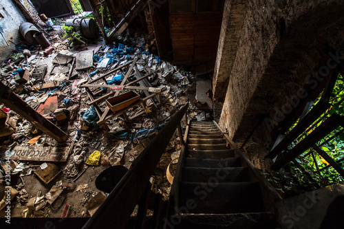 Wallpaper Mural abandoned dirty old industrial warehouse Torontodigital.ca