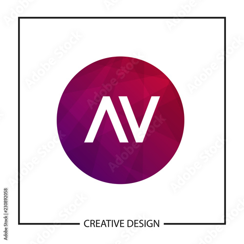 Initial Letter AV Logo Template Design Vector Illustration