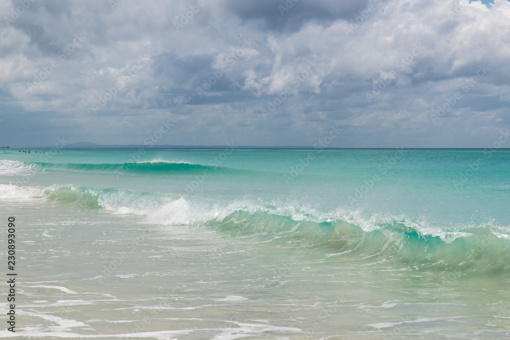 sea waves on the sandy beach