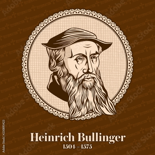 Heinrich Bullinger (1504 – 1575) was a Swiss reformer. He was one of the most influential theologians of the Protestant Reformation in the 16th century. Christian figure.