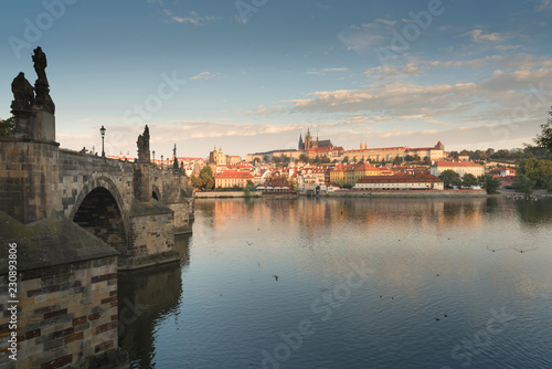 A view of the castle overlooking the Vtlava River in Prague © Konstantin Maslak