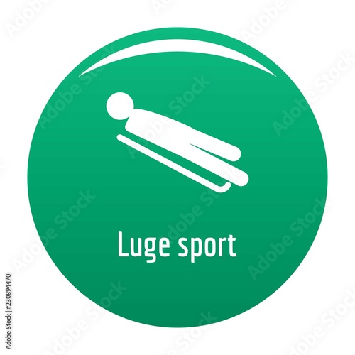 Luge sport icon. Simple illustration of luge sport vector icon for any design green