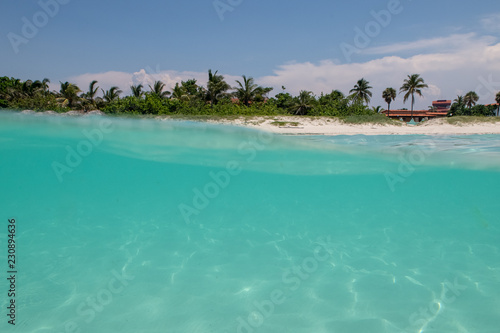 Fototapeta Naklejka Na Ścianę i Meble -  beach on the ocean coast of Cuba