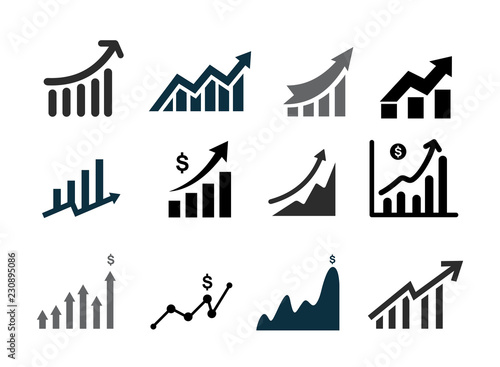 Set of Profits icon. Profits transparency logo concept. Vector illustration. Isolated on white background.
