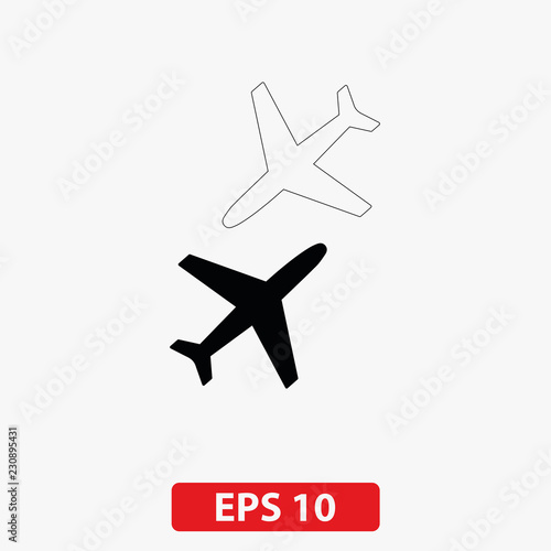 Airplane icon. Vector