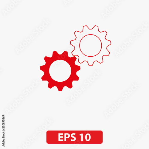 Gear icon. Vector