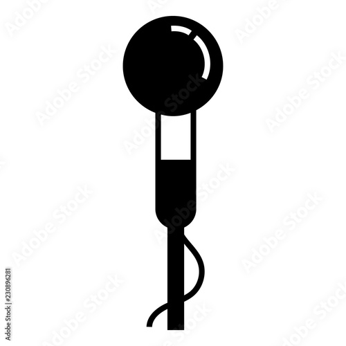 Speaker microphone icon. Simple illustration of speaker microphone vector icon for web design isolated on white background