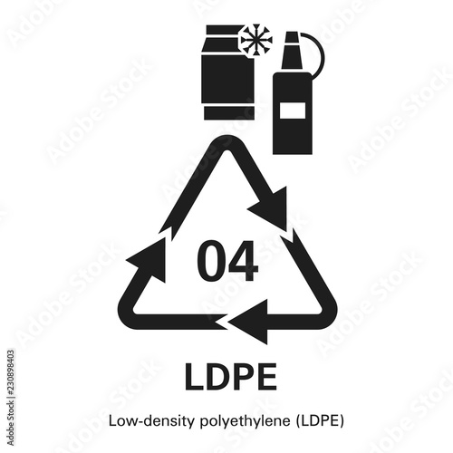 Low density polyethylene icon. Simple illustration of low density polyethylene vector icon for web design isolated on white background photo