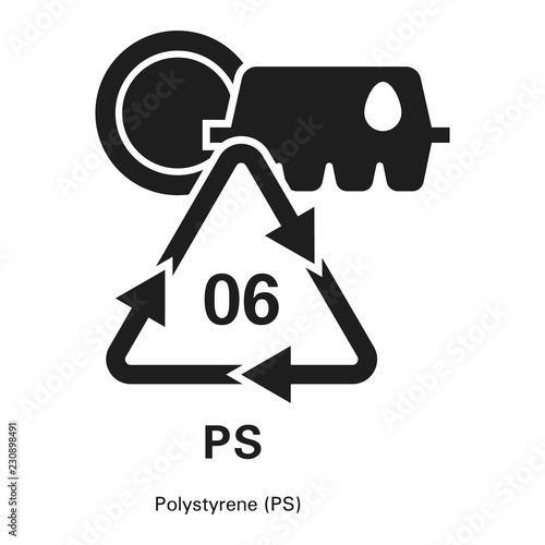 Polystyrene icon. Simple illustration of polystyrene vector icon for web design isolated on white background