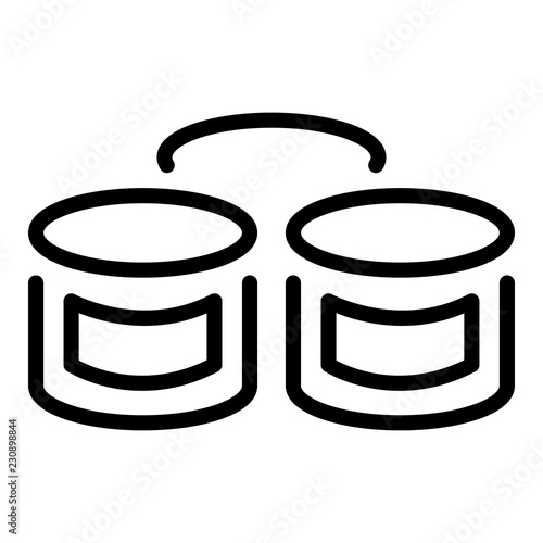 Canned sea food icon. Outline illustration of canned sea food vector icon for web design isolated on white background