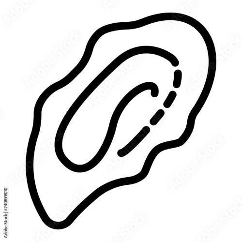 Sea mollusc icon. Outline illustration of sea mollusc vector icon for web design isolated on white background