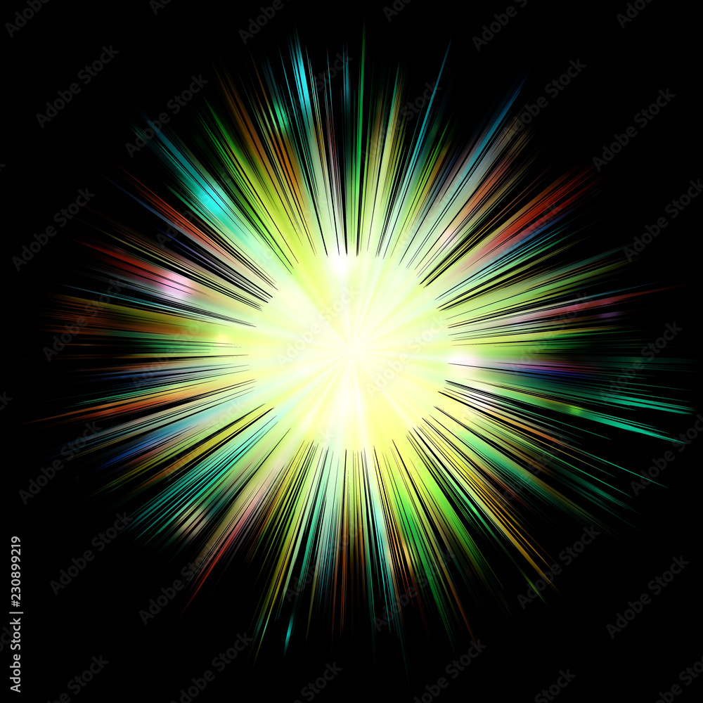 Obraz premium star birth singularity explosion light