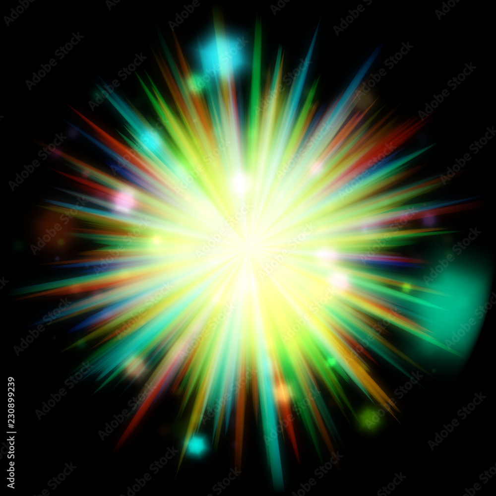 Obraz premium star birth singularity explosion light