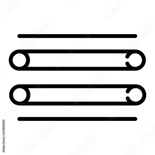 Scaffold metal bars icon. Outline illustration of scaffold metal bars vector icon for web design isolated on white background