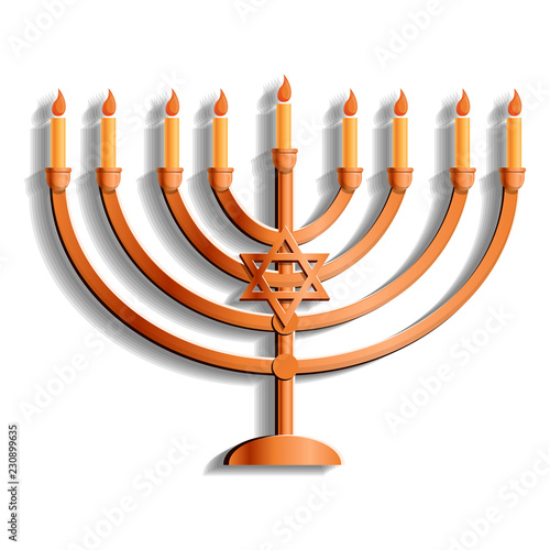 Jewish candle stand icon. Cartoon of jewish candle stand vector icon for web design isolated on white background