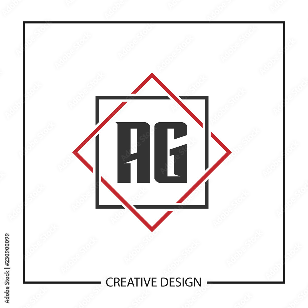 Initial Letter AG Logo Template Design Vector Illustration