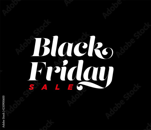 Black Friday logo typographic logotype design sale banner 