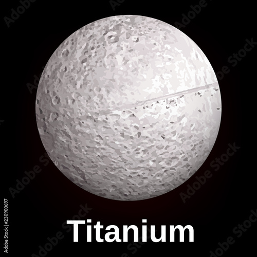 Titanium icon. Realistic illustration of titanium vector icon for web design