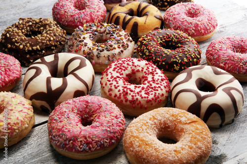 donuts in different glazes
