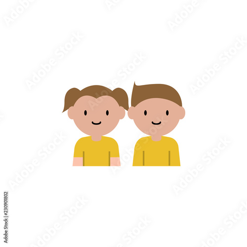 daughter, son cartoon icon. Element of family cartoon icon for mobile concept and web apps. Detailed daughter, son icon can be used for web and mobile