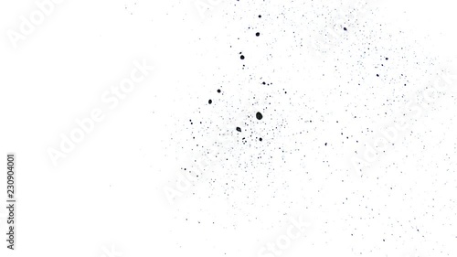 Ink blots splashing on white surface