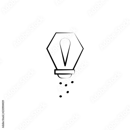 Salt icon. Element of dia de muertos icon for mobile concept and web apps. Hand drawn Salt icon can be used for web and mobile