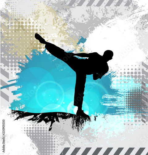 Healthy lifestyle. Martial arts. Vector