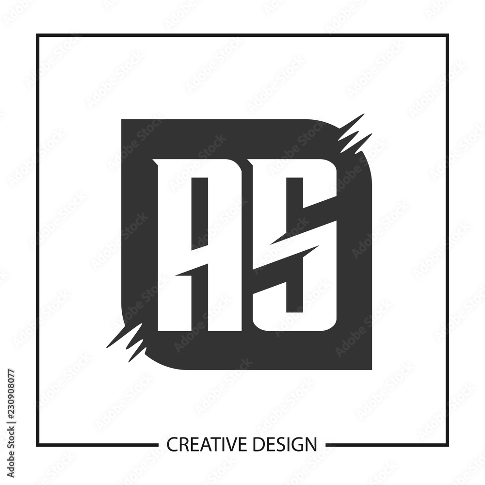 Initial Letter AS Logo Template Design Vector Illustration Initial Letter AS Logo Template Design Vector Illustration