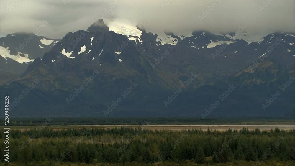 Aerial Alaska USA Mountains National Park tundra trekking Aerial Alaska USA Mountains National Park tundra trekking