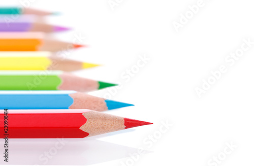 Colorful pencils isolated  photo