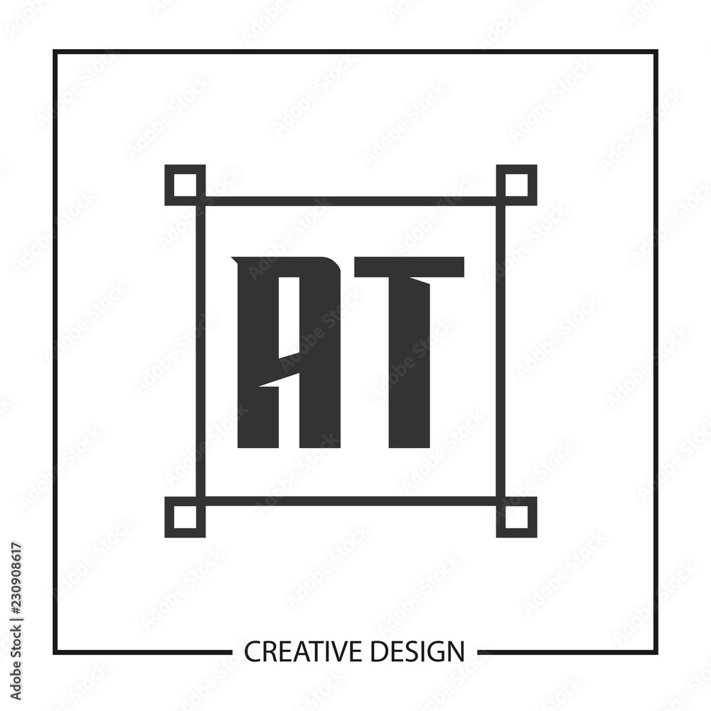 Initial Letter AT Logo Template Design Vector Illustration Initial Letter AT Logo Template Design Vector Illustration