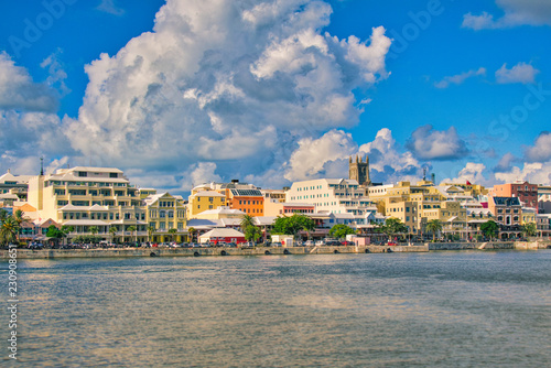 Pristine view of Hamilton, the capital of Bermuda photo